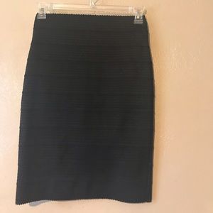 NY&CO SP spandex bodycon black ribbed skirt